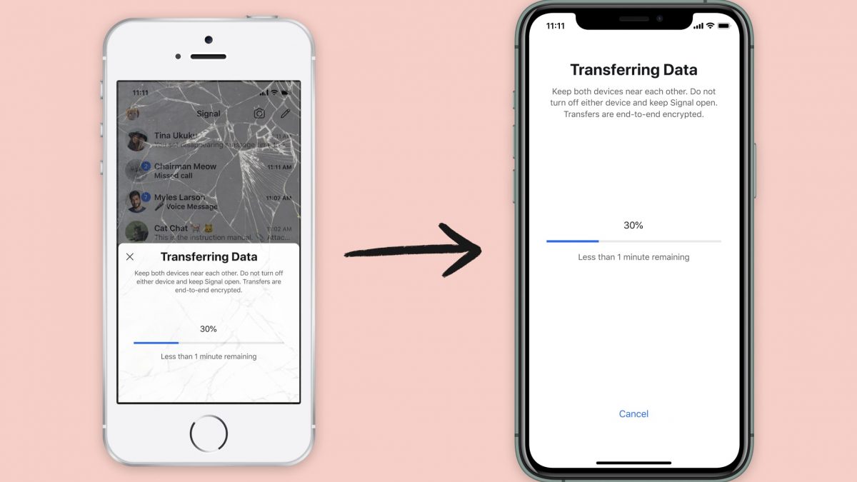 You Can Now Securely Transfer Signal Information Between iOS Devices